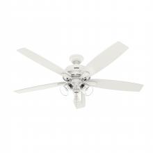  52347 - Hunter 60 inch Dondra Matte White Ceiling Fan with LED Light Kit and Pull Chain