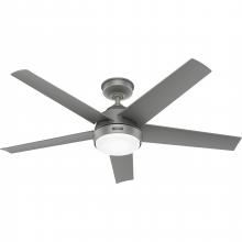  52612 - Hunter 52 Inch Skyflow Matte Silver Weathermax Indoor / Outdoor Ceiling Fan With Led Light Kit