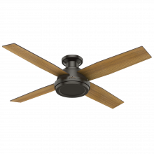  59449 - Hunter 52 inch Dempsey Noble Bronze Low Profile Ceiling Fan and Handheld Remote