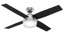  59216 - Hunter 52 inch Dempsey Brushed Nickel Ceiling Fan with LED Light Kit and Handheld Remote