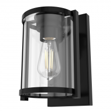  19125 - Hunter Astwood Matte Black with Clear Glass 1 Light Sconce Wall Light Fixture