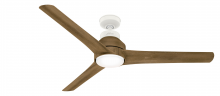  53997 - Hunter 60 inch Lakemont Matte White Damp Rated Ceiling Fan with LED Light Kit and Handheld Remote