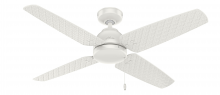  59618 - Hunter 52 inch Sunnyvale Fresh White Damp Rated Ceiling Fan and Pull Chain