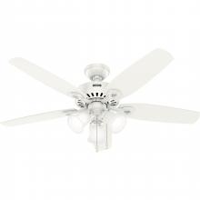  52730 - Hunter 52 inch Builder Fresh White Ceiling Fan with LED Light Kit and Pull Chain
