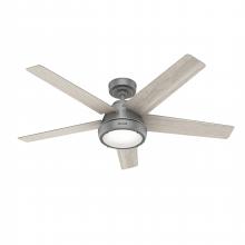  52423 - Hunter 52 inch Burroughs Matte Silver Ceiling Fan with LED Light Kit and Handheld Remote