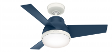  51838 - Hunter 36 inch Valda Indigo Blue Ceiling Fan with LED Light Kit and Handheld Remote