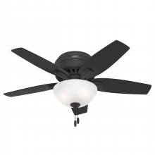  52394 - Hunter 42 inch Newsome Matte Black Low Profile Ceiling Fan with LED Light Kit and Pull Chain