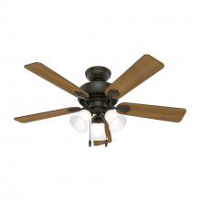  52781 - Hunter 44 inch Swanson New Bronze Ceiling Fan with LED Light Kit and Pull Chain