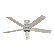  52656 - Hunter 52 Inch Xidane Brushed Nickel Ceiling Fan With Led Light Kit And Handheld Remote