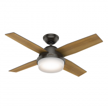  59444 - Hunter 44 inch Dempsey Noble Bronze Ceiling Fan with LED Light Kit and Handheld Remote