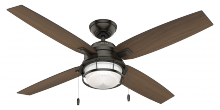  59214 - Hunter 52 inch Ocala Noble Bronze Damp Rated Ceiling Fan with LED Light Kit and Pull Chain