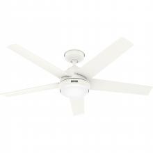  52611 - Hunter 52 Inch Skyflow Matte White Weathermax Indoor / Outdoor Ceiling Fan With Led Light Kit