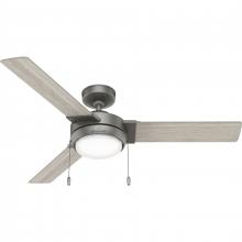  51311 - Hunter 52 inch Mesquite Matte Silver Ceiling Fan with LED Light Kit and Pull Chain