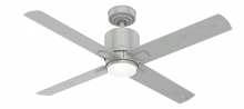  50595 - Hunter 52 inch Visalia Quartz Grey Damp Rated Ceiling Fan with LED Light Kit and Handheld Remote
