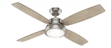  59439 - Hunter 52 inch Wingate Brushed Nickel Ceiling Fan with LED Light Kit and Handheld Remote