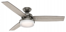  59211 - Hunter 52 inch Sentinel Brushed Slate Ceiling Fan with LED Light Kit and Handheld Remote