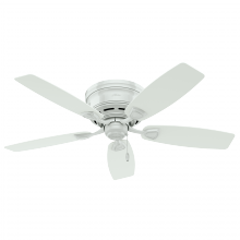  53119 - Hunter 48 inch Sea Wind White Low Profile Damp Rated Ceiling Fan and Pull Chain