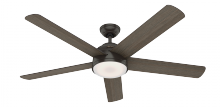  59485 - Hunter 60 inch Wi-Fi Romulus Noble Bronze Ceiling Fan with LED Light Kit and Handheld Remote