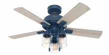  50328 - Hunter 44 inch Hartland Indigo Blue Ceiling Fan with LED Light Kit and Pull Chain