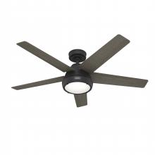  52422 - Hunter 52 inch Burroughs Matte Black Ceiling Fan with LED Light Kit and Handheld Remote