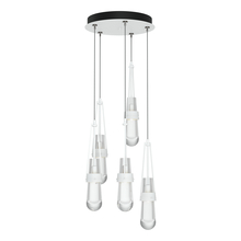  131127-SKT-STND-02-ZM0434 - Link 5-Light Clear Glass Pendant