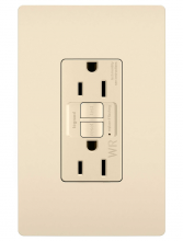  1597TRWRLACCD4 - radiant? Spec Grade 15A Weather Resistant Self Test GFCI Receptacle, Light Almond