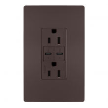  R26USBPDDBCC6 - radiant? 15A Tamper Resistant Ultra Fast PLUS Power Delivery USB Type C/C Outlet, Dark Bronze