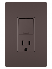  RCD38TRDBCC6 - radiant? Single Pole/3-Way Switch with 15A Tamper-Resistant Outlet, Dark Bronze