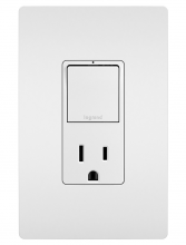  RCD38TRW - radiant? Single Pole/3-Way Switch with 15A Tamper-Resistant Outlet, White