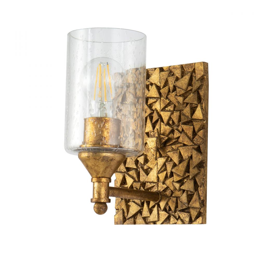 Mosaic 1-Light Wall Sconce In Antique Gold