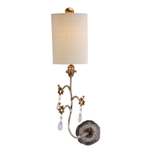  SC1038-S - Tivoli Silver Sconce With Crystal and Whimsical Design