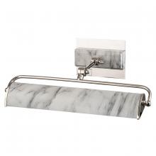  WINCHFIELD-PLM-PN-WM - Winchfield Medium Picture Light in Polished Nickel and White Marble