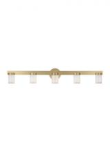  KWBA27627NB - Kelly Wearstler Esfera 5-light dimmable LED large bath vanity with natural brass finish