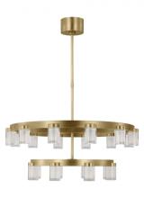  KWCH19827NB - The Esfera Two Tier Medium 20-Light Damp Rated Integrated Dimmable LED Ceiling Chandelier