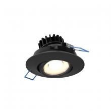  LEDDOWNG3-CC-BK - 3 Inch Round Recessed LED Gimbal Light In 5CCT