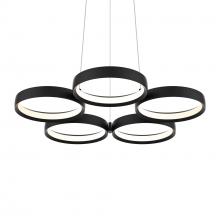  PDR5-3K-BK - 25 Inch 5 Ring LED Pendant Light