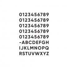  SQS06-NUM-BK - SQS06 Number Pack 50# +27 Letters (size per letter 3cm)