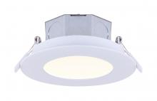  DL-4-9RR-WH-C - LED Recess Downlight, 4" White Color Trim, 9W Dimmable, 3000K, 500 Lumen, Recess mounted