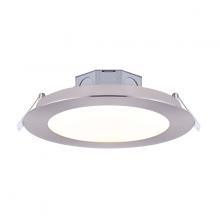  DL-6-15RR-BN-C - LED Recess Downlight, 6" Brushed Nickel Color Trim, 15W Dimmable, 3000K, 820 Lumen, Recess mount