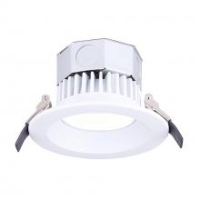  DL-4-9NR-WH-C - LED Baffle Recess Downlight, 4" White Color Trim, 9W Dimmable, 3000K, 500 Lumen, Recess mounted