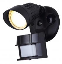  HO-01-01S-BK - LED Security 1 Head Lights, 10W, 3000K, 800 Lumens, 180 Degree Detection Zone, Up to 70'