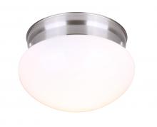  IFM137BN - Fmount, 1 Lt Flushmount, Flat Opal Glass, 60W Type A19, 7 1/4" x 4 5/8"