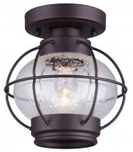  IFM636A08ORB - POTTER, 1 Lt Flush Mount, Seeded Glass, 60W Type A, 7 3/4" W x 8 1/4" H