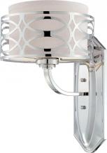  60/4621 - Harlow - 1 Light Vanity with Slate Gray Fabric Shade - Polished Nickel Finish