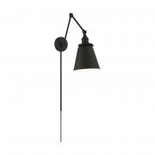  60/7369 - Bayard Swing Arm Lamp; Matte Black with Switch