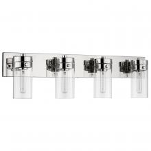  60/7634 - Intersection; 4 Light; Vanity; Polished Nickel with Clear Glass