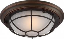  62/944 - Bungalow Flush Wall Lantern; Mahogany Bronze Finish