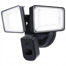  65/921 - 36 Watt Rectangular Outdoor SMART Security Light with Camera; Starfish Enabled; Tunable White; Black