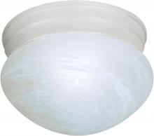  SF76/612 - 1 Light - 8" Flush with Alabaster Glass - Textured White Finish
