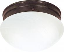  SF76/673 - 2 Light - 10" Flush with Alabaster Glass - Old Bronze Finish